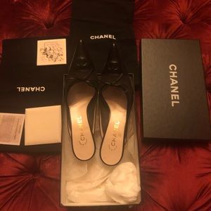 Authentic Chanel Mules 38 w/box